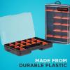 image:imagebeyond by BLACKDECKER Small Parts Organizer Box with Dividers Screw Organizer amp Craft Storage 17Compartment 2Pack BDST60779AEV