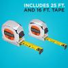 image:imagebeyond by BLACKDECKER Tape Measure Bundle 25Foot amp 16Foot BDHT36456AEV1625 FT  2Pk