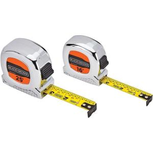image:imagebeyond by BLACKDECKER Tape Measure Bundle 25Foot amp 16Foot BDHT36456AEV1625 FT  2Pk