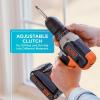 image:imagebeyond by BLACKDECKER 20V MAX Cordless DrillDriver BCD702C1AEV 20 Volts Silver Black Orange